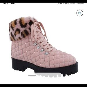 Penny Loves Kenny Blush Quilted Ankle Boots